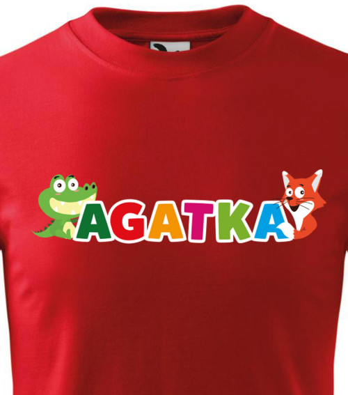 Tričko se jménem a zvířátkem