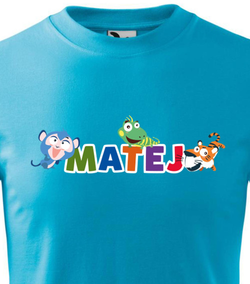 Tričko se jménem a zvířátkem